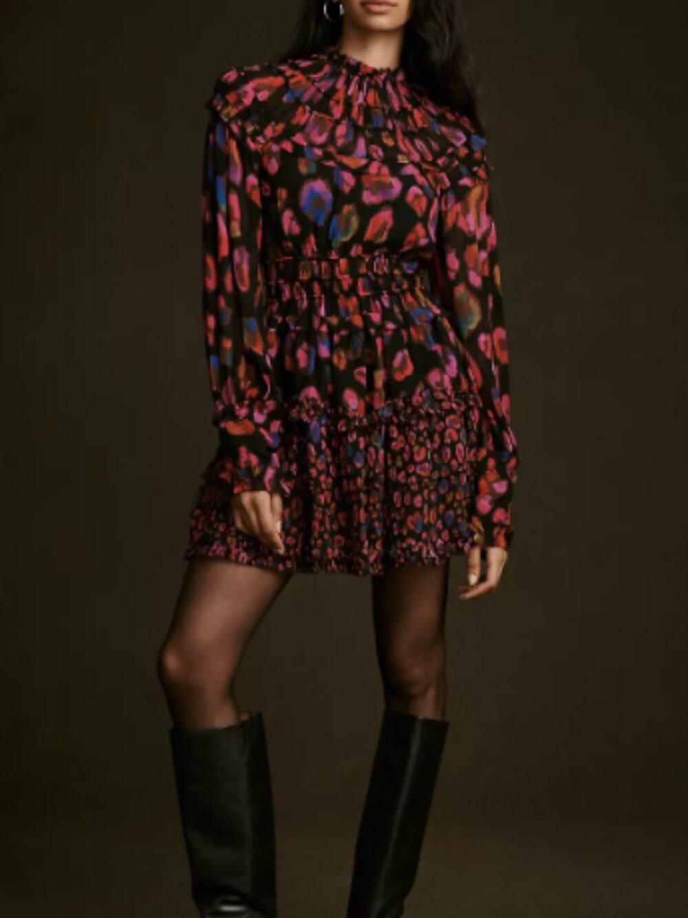 Farm Rio Iridescent Leopard Mini Dress NWT Size XL - Picture 3 of 6